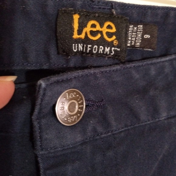 Lee uniforms navy blue cotton skinny pants women size 9 - Picture 3 of 5
